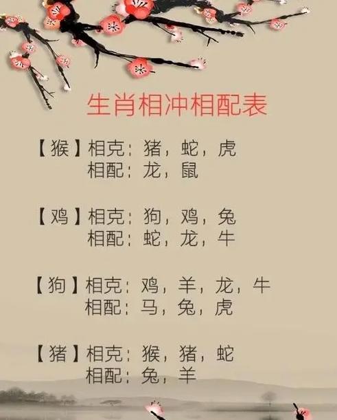 什么生肖配对,什么生肖配对相冲相克