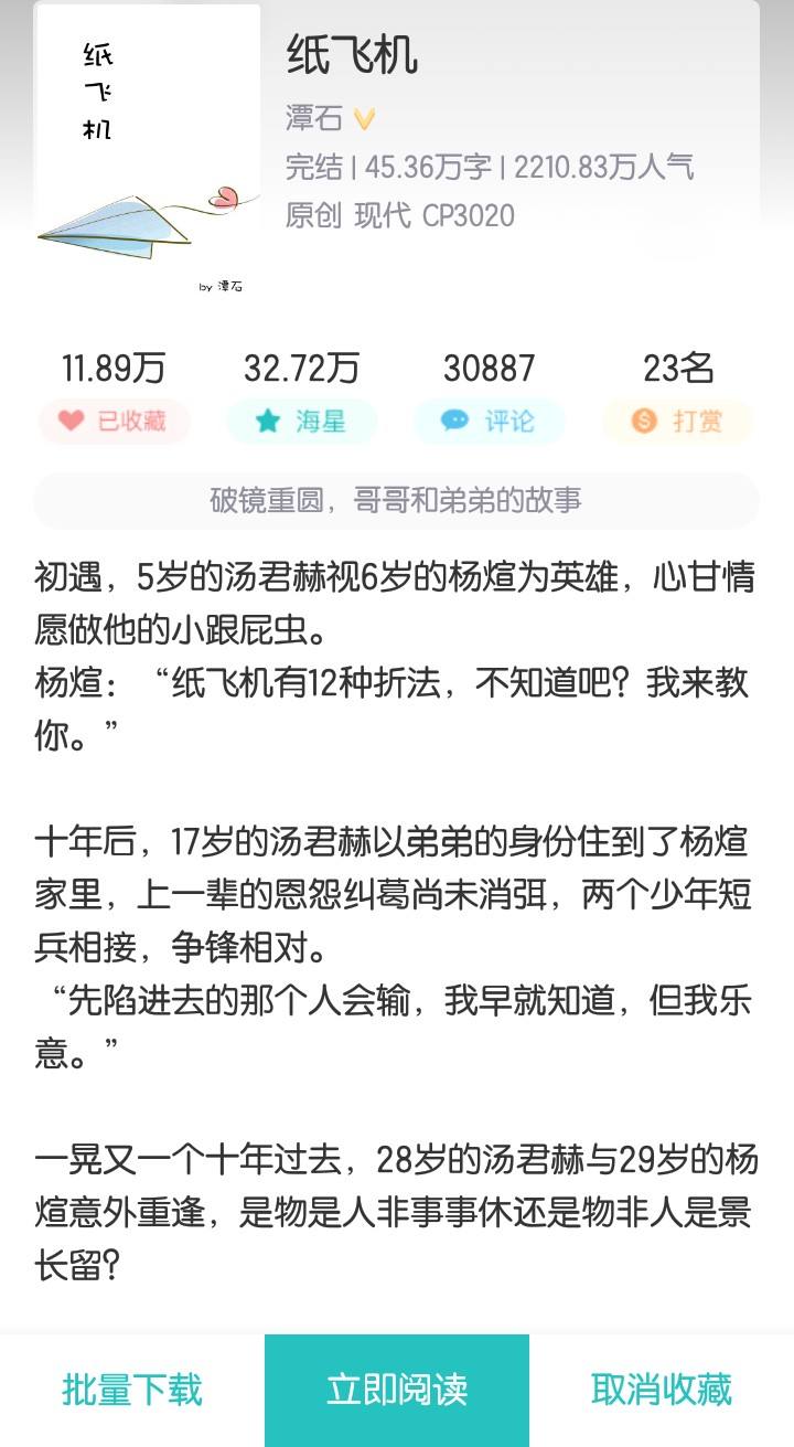 [纸飞机by潭石小说]纸飞机by 潭石简介