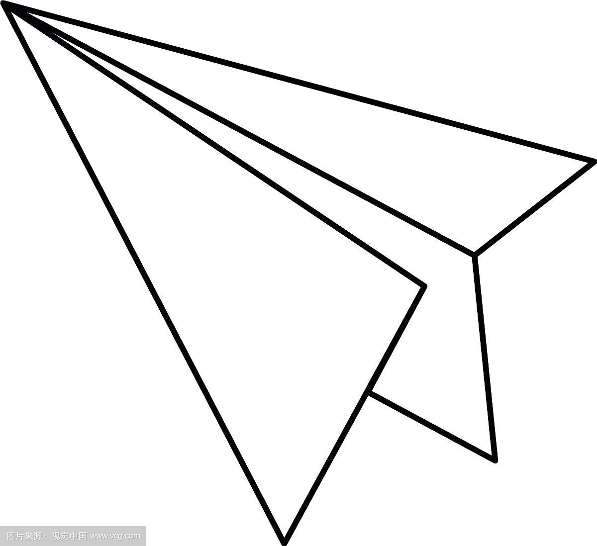 纸飞机简笔画简单又漂亮,纸飞机简笔画步骤图 画法