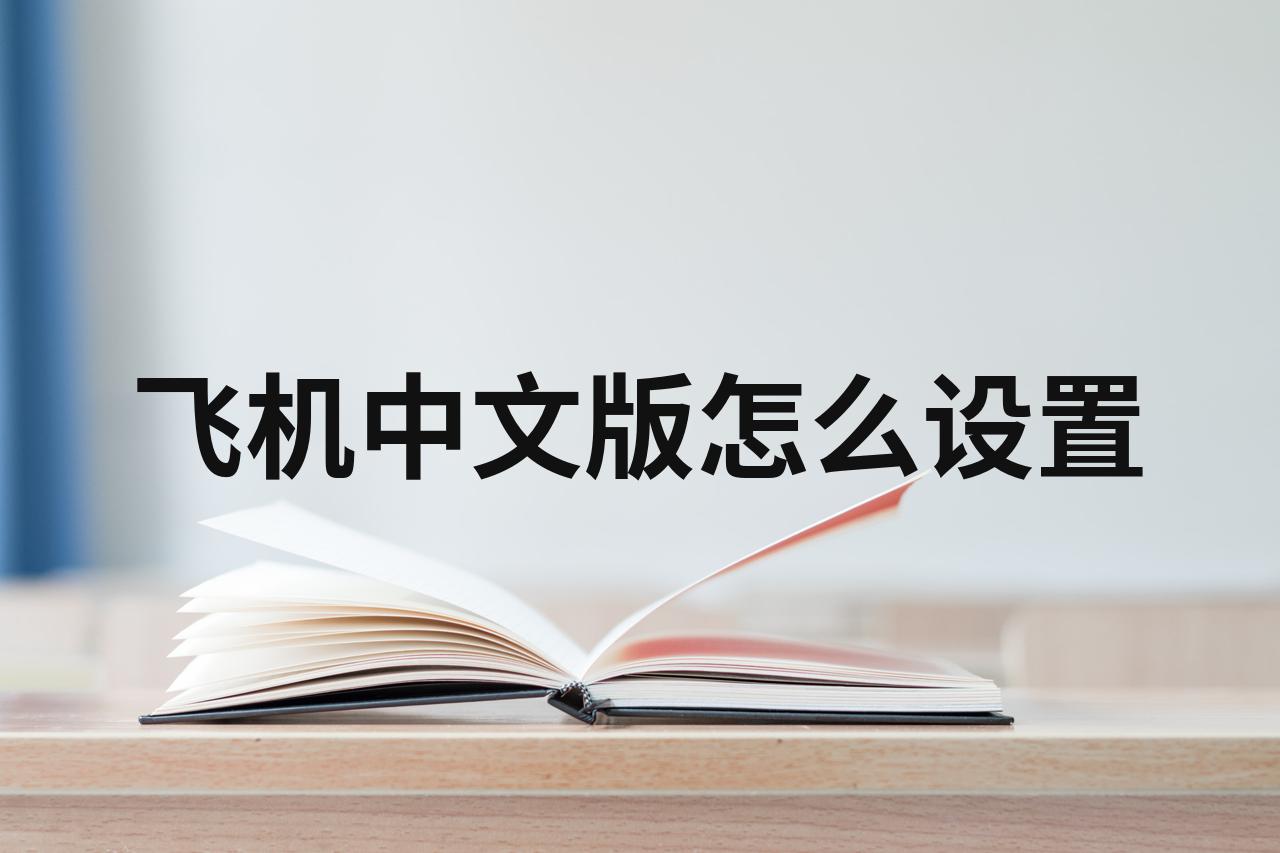 飞机如何设置中文,飞机如何设置中文语言